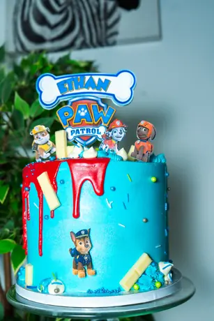 Paw Patrol themed birthday cake